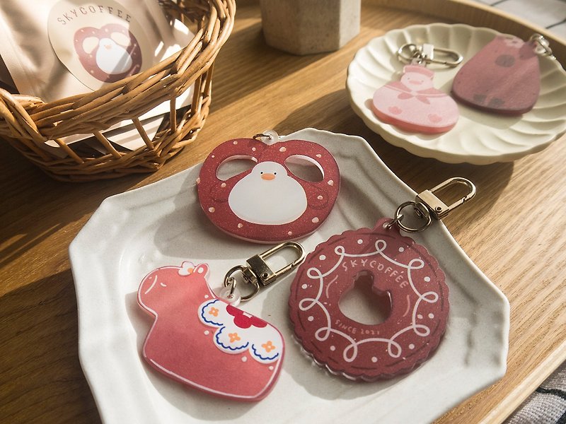 Fortune cookie matte Acrylic charm - Charms - Plastic 
