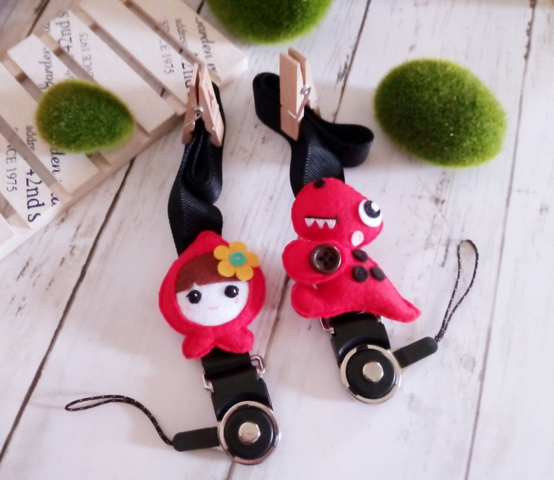 小紅帽指環型可拆活動式手機掛繩 - 手機掛繩/背帶 - 聚酯纖維 多色