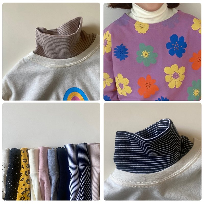 fake turtleneck Neck warmer for baby, toddler, girl,boy, collar 2-8 Years. - 嬰兒手鍊/飾品 - 棉．麻 粉紅色