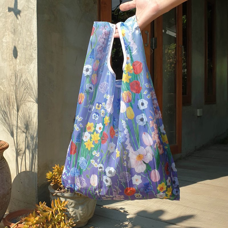 【Christmas gift】Folding cloth bag tote bag : lilac - 其他 - 塑膠 紫色