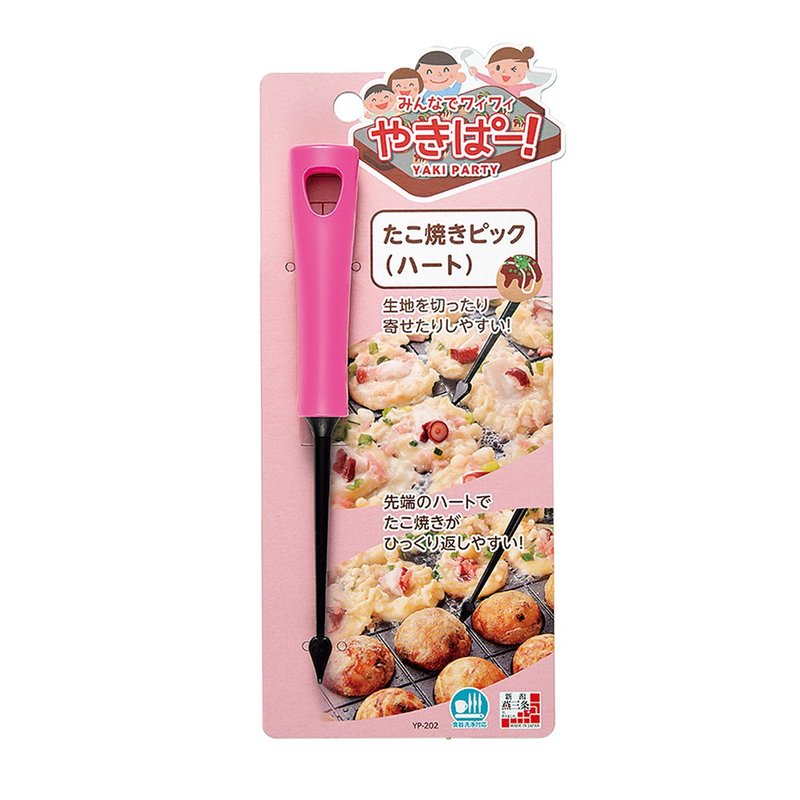 【日本下村工業Shimomura】日本製耐熱愛心章魚燒叉具粉色 YP-202 - 廚具 - 尼龍 粉紅色