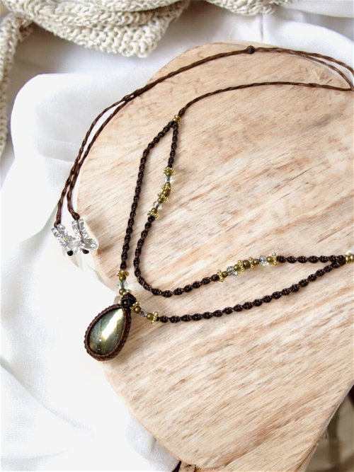 Crystoria Stone Crystoria Stone | Macrame | 南美蠟線 | 項鍊 | 黃光拉長石