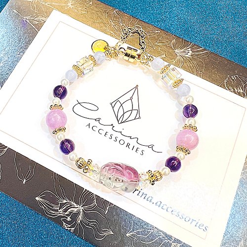 Carina accessories 開運時尚設計水晶飾品 carina accessories 開運 能量 水晶 飾品 手鍊 紫色系 生命靈數