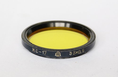Russian photo ZhS-17 33mm yellow lens filter 33x0.5 33x0,5 USSR LZOS for Industar-50