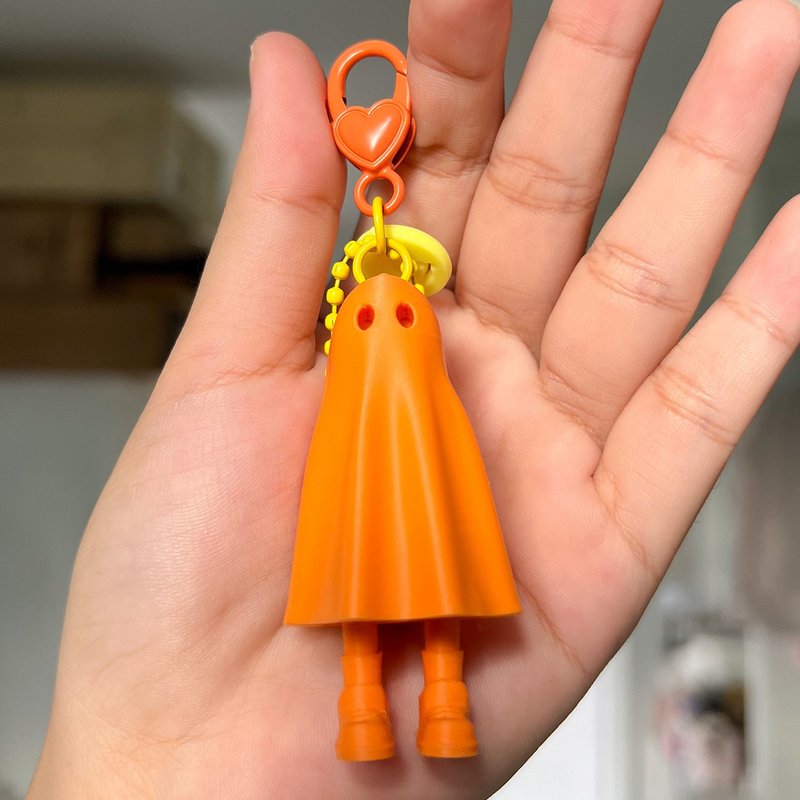 Zou Ghost Keychain -Orange Body - Keychains - Plastic Orange