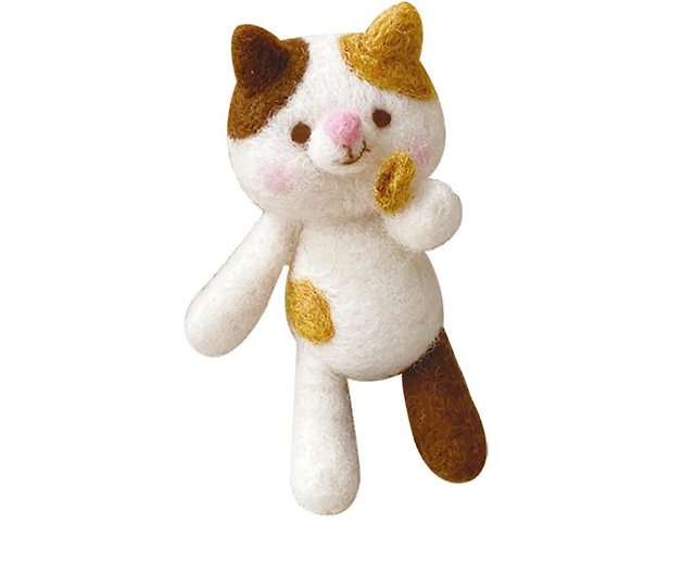 羊毛フェルト猫 【カーリング 猫】-