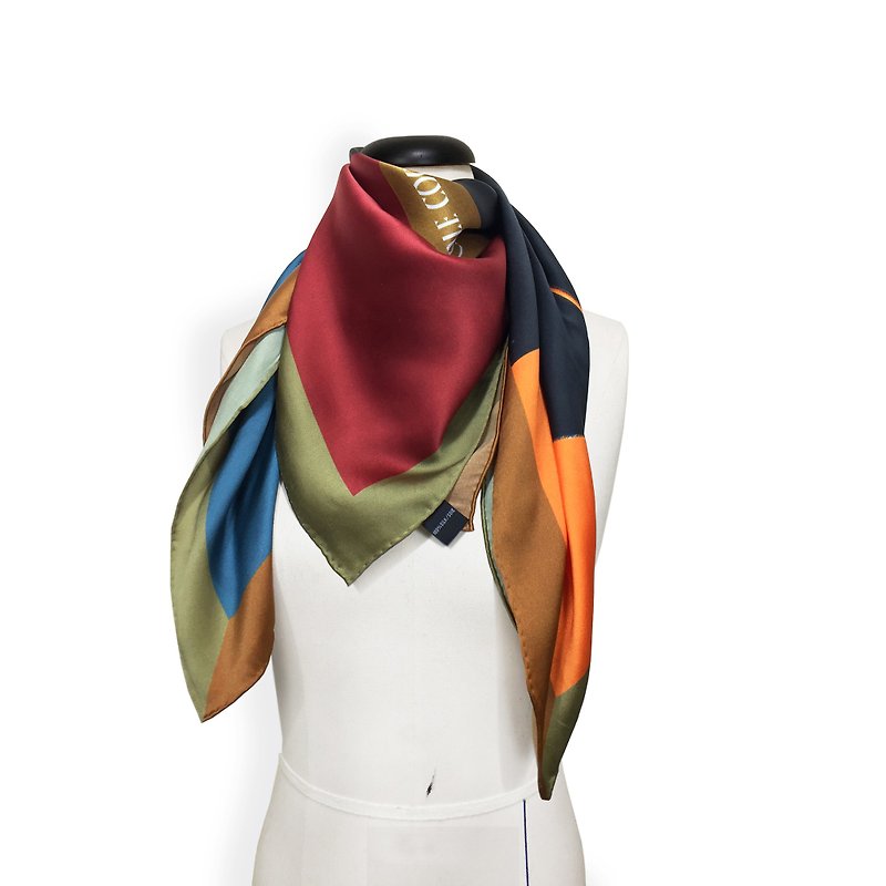 【新窗 - 新機會】真絲圍巾 獨家設計 和風 藝術 時尚真絲絲巾 - 絲巾 - 絲．絹 多色