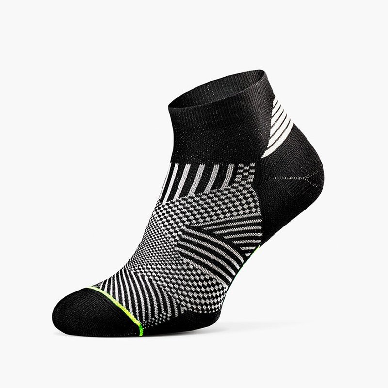 【ROCKAY】Flare 1/4 Kinesiology Compression Socks-Black/Lime - อุปกรณ์เสริมกีฬา - ไนลอน สีดำ