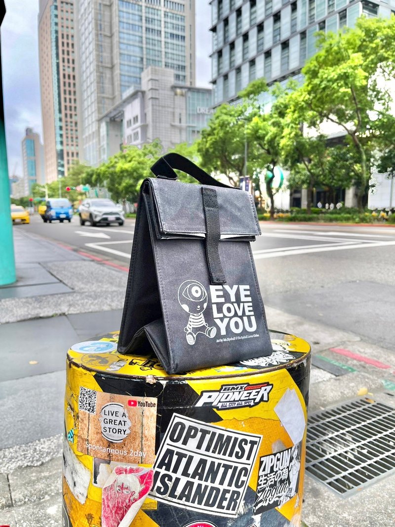 眼球小子保溫保冷袋 - 露營用品 - 棉．麻 黑色