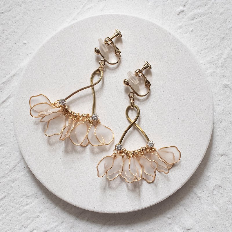 BLUE ECHO。Brass Earrings - Earrings & Clip-ons - Copper & Brass Gold