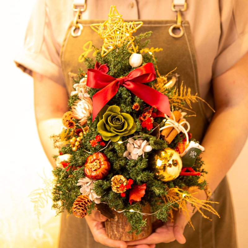 [Abundant Fruits] Japanese Preserved Flowers Dried Flowers Led Christmas Tree/Christmas Decoration/3 types in total - ช่อดอกไม้แห้ง - พืช/ดอกไม้ หลากหลายสี