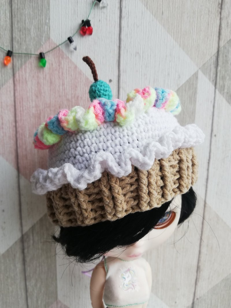 Blythe doll hat Cupcake - 公仔/玩偶 - 棉．麻 多色