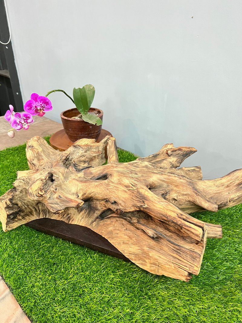 台灣高山肖楠 重油樹根 原木檯面 - 擺飾/家飾品 - 木頭 咖啡色