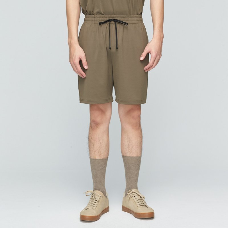 Reboot-Soho functional casual shorts (male)-tile green - กางเกงขาสั้น - เส้นใยสังเคราะห์ สีเขียว
