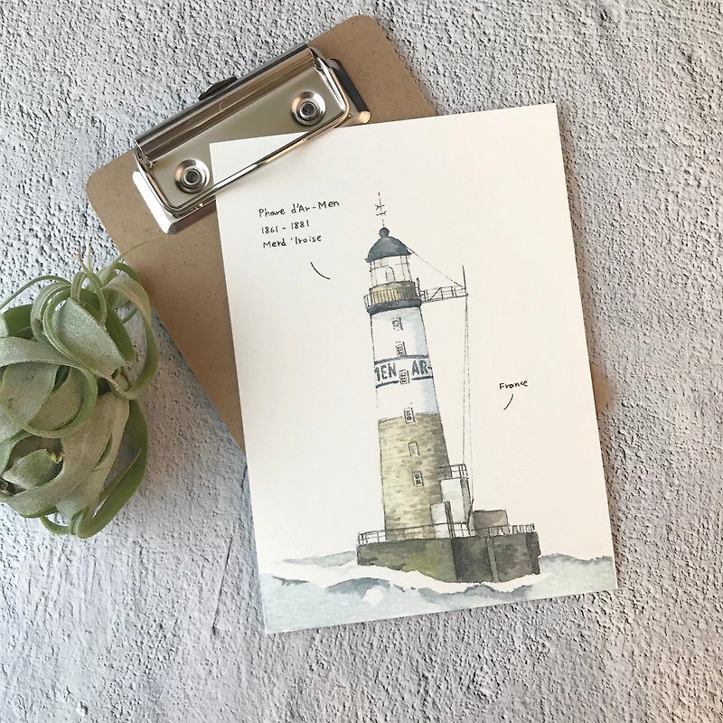 Ar-Men Lighthouse-Postcard - Cards & Postcards - Paper Khaki