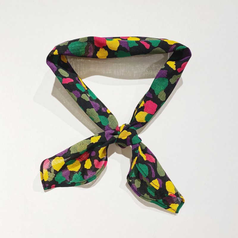 Retro scarf - ผ้าพันคอ - เส้นใยสังเคราะห์ หลากหลายสี