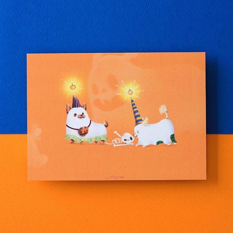 Trick or Treat / Postcard - การ์ด/โปสการ์ด - กระดาษ สีส้ม