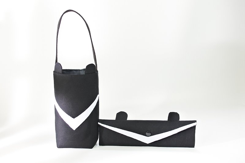 Goody Bag 環保餐具組合福袋(飲料提袋+筷套) - 側背包/斜背包 - 棉．麻 