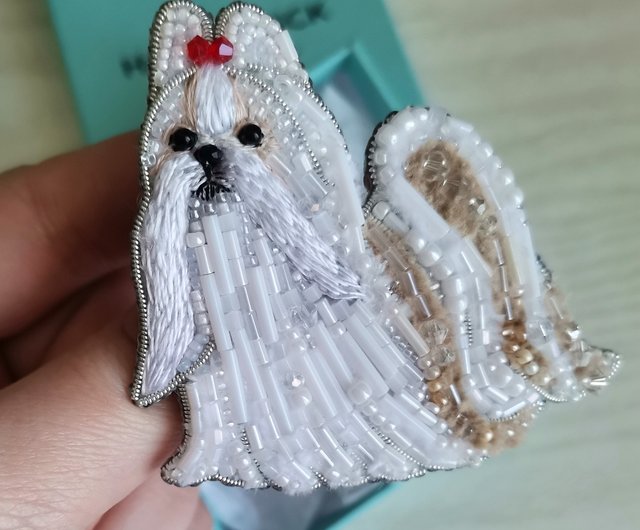 ハンドメイド☆専用ページ☆刺繍 シーズー犬 ブローチ - dsgroupco.com