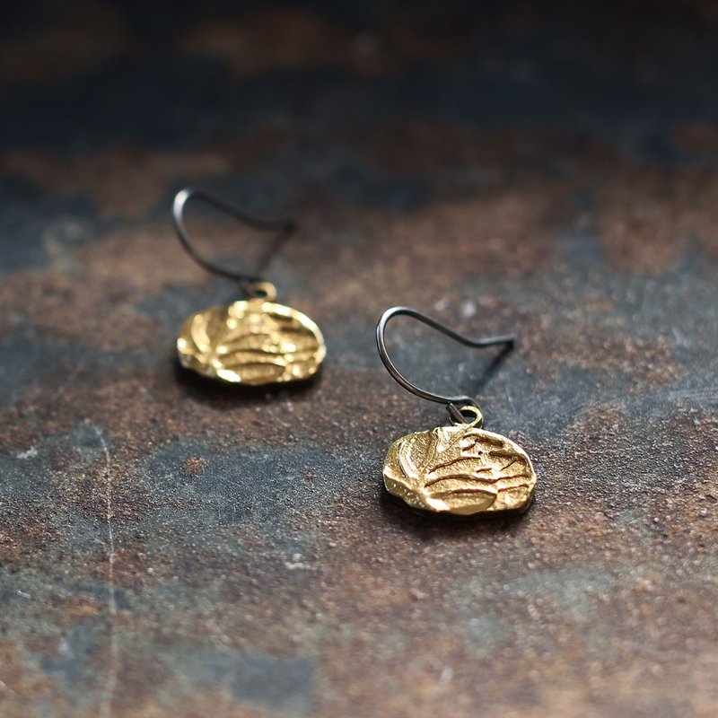 キャベツ　ピアス　P518 - 耳環/耳夾/耳骨夾 - 其他金屬 金色