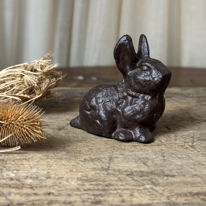 *50947-迷人法國鑄鐵兔子造型擺飾 - 擺飾/家飾品 - 其他金屬 