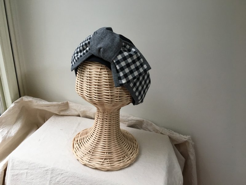 Dye the size and size first-Japanese style tie headband ヘアバンド - ที่คาดผม - ผ้าฝ้าย/ผ้าลินิน 
