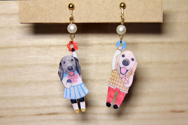Christmas gift pet custom anthropomorphic - earrings*two* - Other - Other Materials 