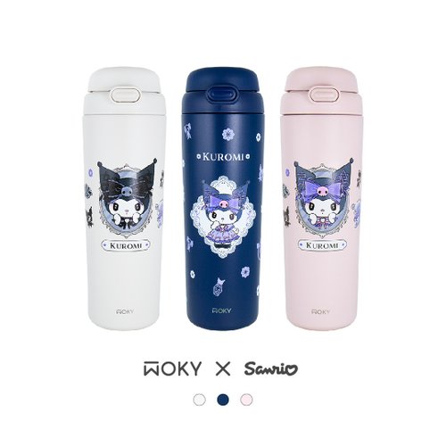 WOKY沃廚 【WOKY X 三麗鷗】酷洛米聯名 All-P輕芯鈦瓷雙飲保溫瓶500ml