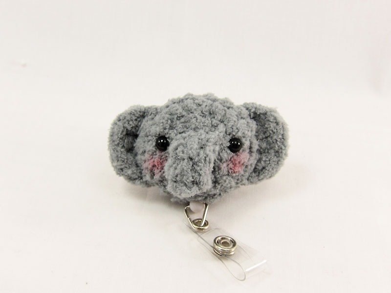 Elephant - Grey - Ticket Clip - Clip - ID & Badge Holders - Polyester Gray