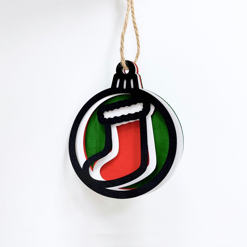 【聖誕彩球】裝飾紙雕材料包 - 木工/竹藝/紙雕 - 紙 紅色