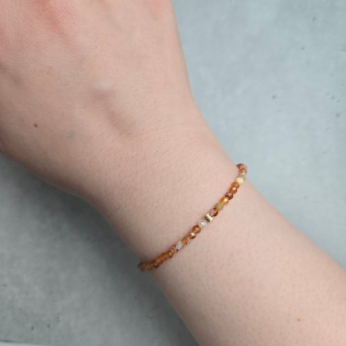 1点限定！14kgfカラーオパールレクタングルブレスレット オパール○ ブレスレット/ 14kgf ブレスレット Lu＊Na + CHIROL