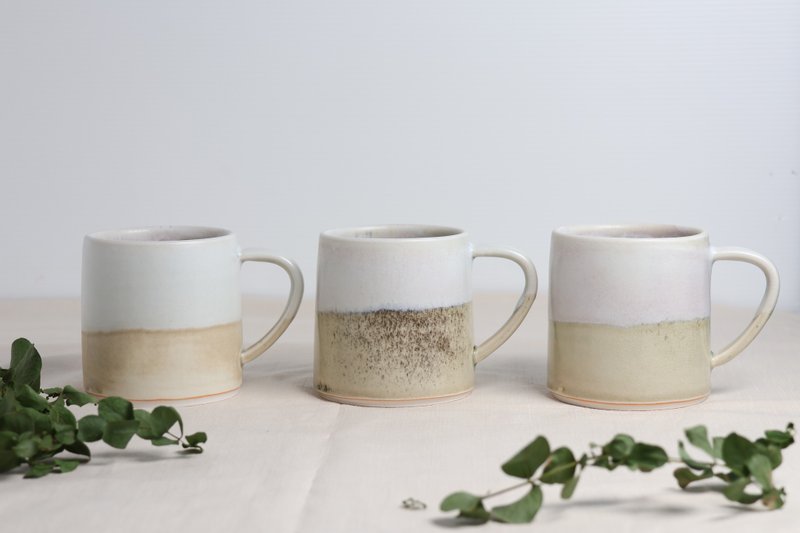 白雪墨灰山型馬克杯 - 咖啡杯/馬克杯 - 瓷 