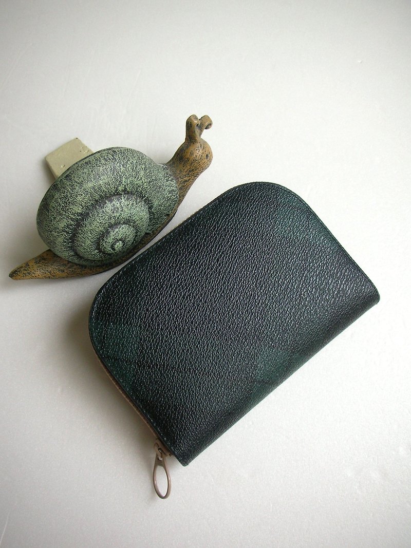 蘇格蘭經典斜格壓紋防水布-短夾/皮夾/零錢包/禮物 - 長短皮夾/錢包 - 防水材質 綠色