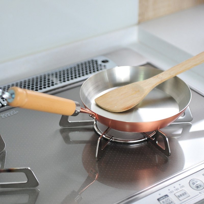 日本田邊金具 純銅木柄平底煎鍋-16cm - 廚具 - 其他金屬 多色