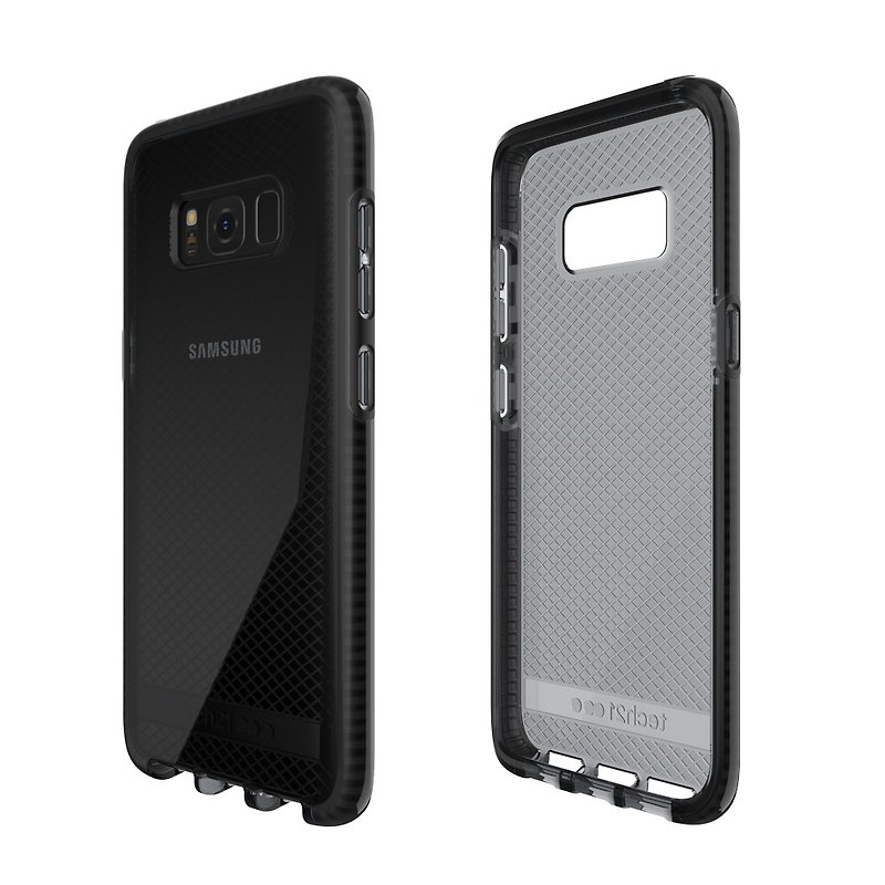 Tech 21 British Super Impact Evo Check Samsung S8 Anti-collision Soft Plaid Protective Case-Transparent Black (5055517375634) - Other - Other Materials Black