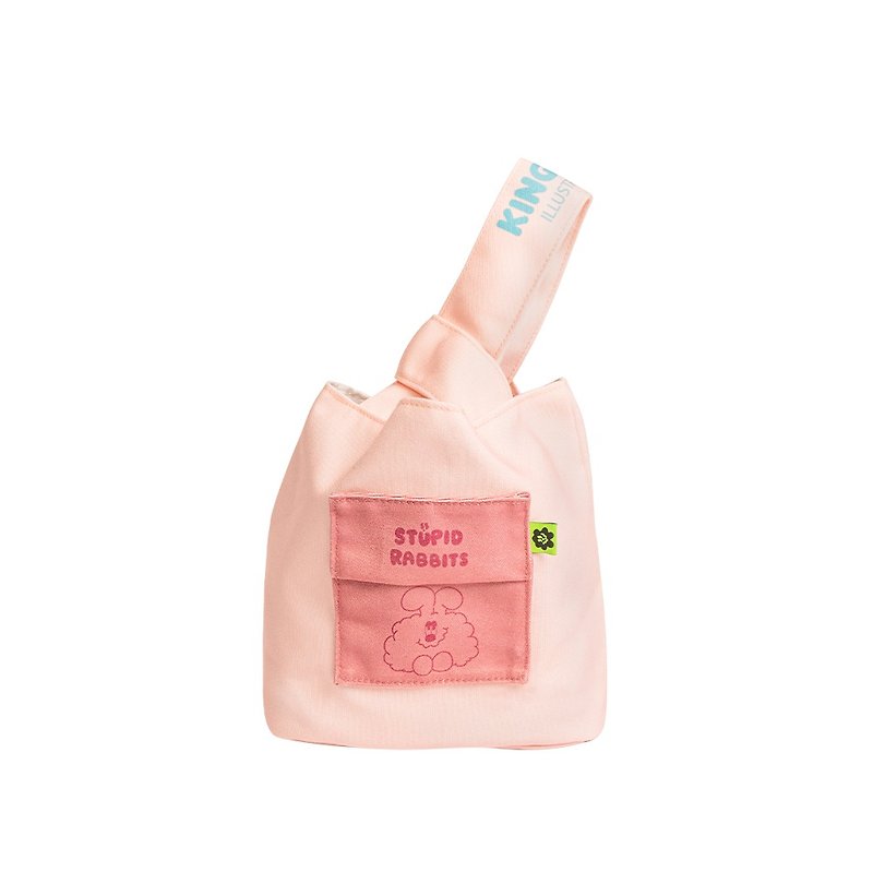 【KOMxKINGJUN】Co-branded model-Stupid Rabbit Bag Bento - Handbags & Totes - Other Materials Pink
