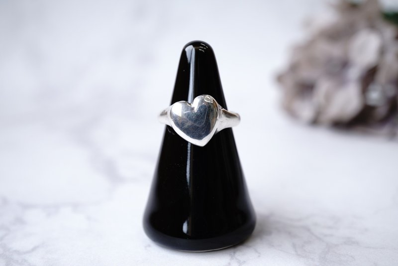 SV925 Big Heart Ring 015 - General Rings - Other Metals Silver