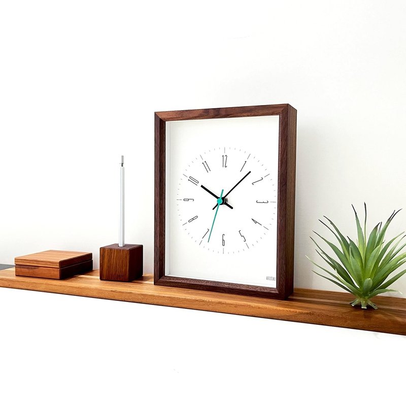 dual use clock 10 walnut (km-147WA) wall clock  table clock  made in japan - นาฬิกา - ไม้ สีนำ้ตาล