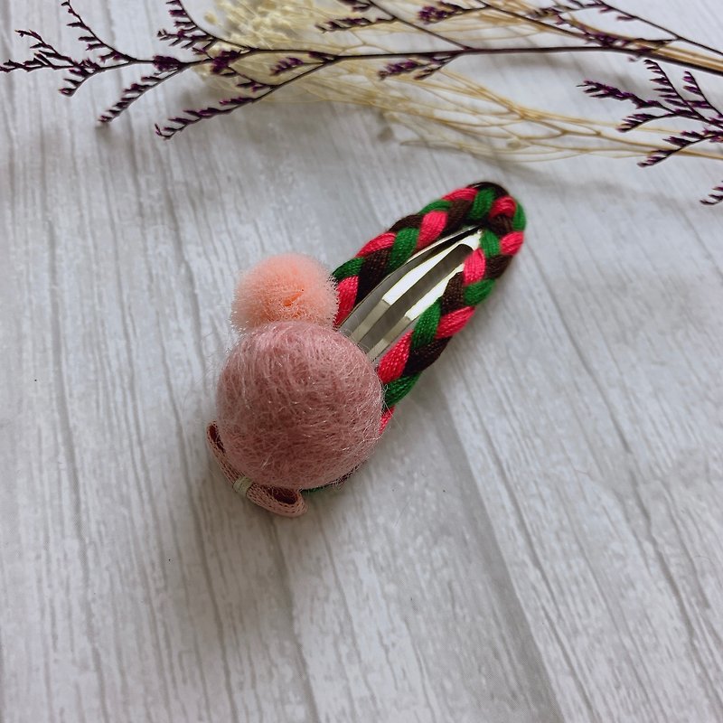 W&C handmade||Furball Duke|| Clematis color BB clip - Hair Accessories - Other Materials Multicolor