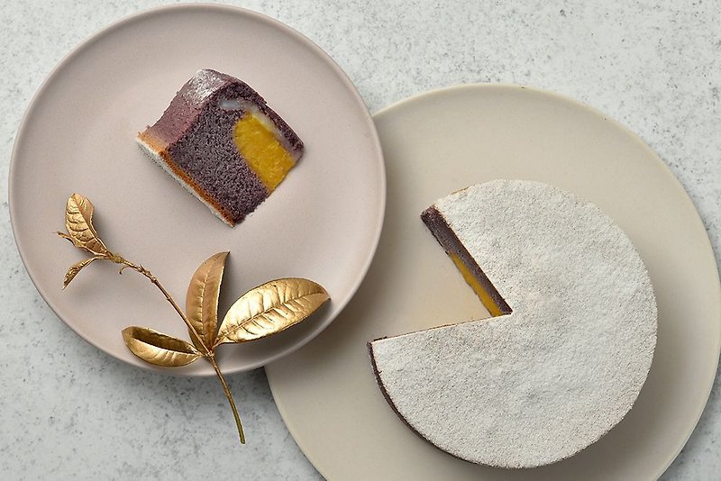 【紫薯米蛋糕】榮獲特色米糧烘焙精品(禮盒裝/附提袋) - 蛋糕/甜點 - 其他材質 金色