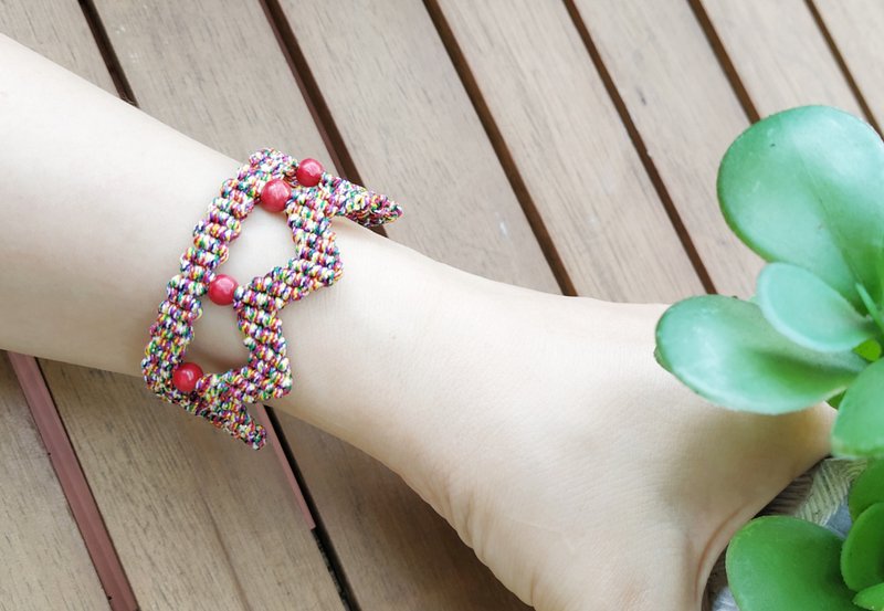 สร้อยข้อมือถักมงกุฎของเจ้าหญิง - สร้อยข้อมือ - วัสดุอื่นๆ สีแดง