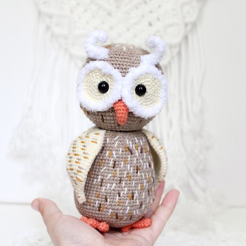 ZiminaDoll Owl crochet pattern PDF in English Amigurumi owlet Halloween nursery decor