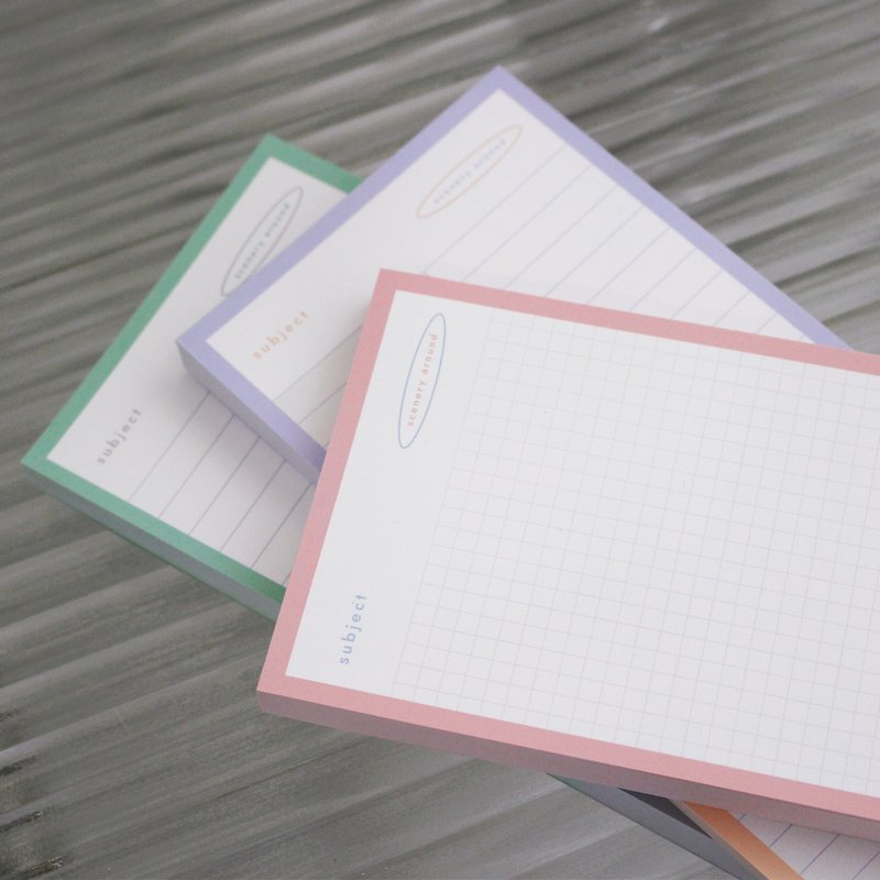 Heyday B5 Half Memo Pad 3type - Sticky Notes & Notepads - Paper 