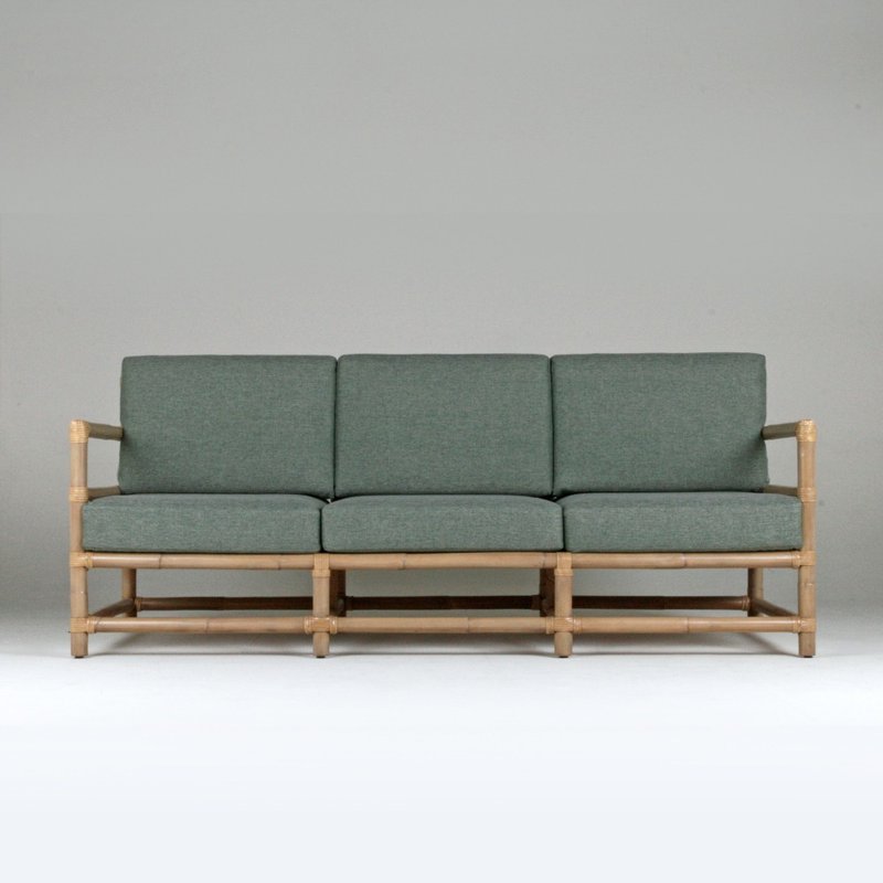 Rattan chair sofa-Nordic style design made by original rattan/Indoor natural rattan - เก้าอี้โซฟา - วัสดุอื่นๆ สีกากี