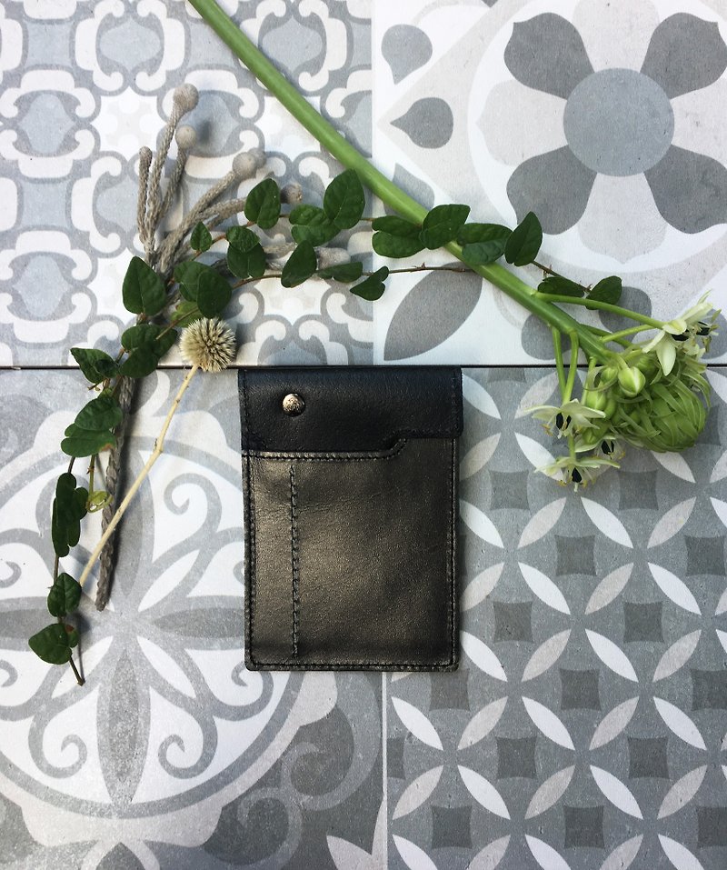 Staff handmade - handmade leather business card holder (6) - Card Holders & Cases - Genuine Leather Black