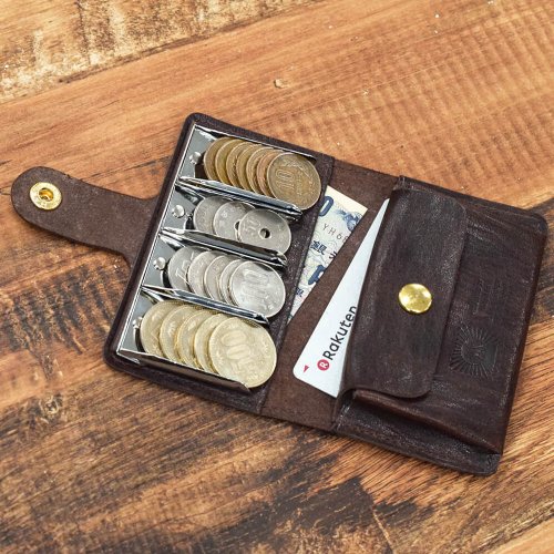 Himeji horse leather, tanned leather, coin catcher, coin