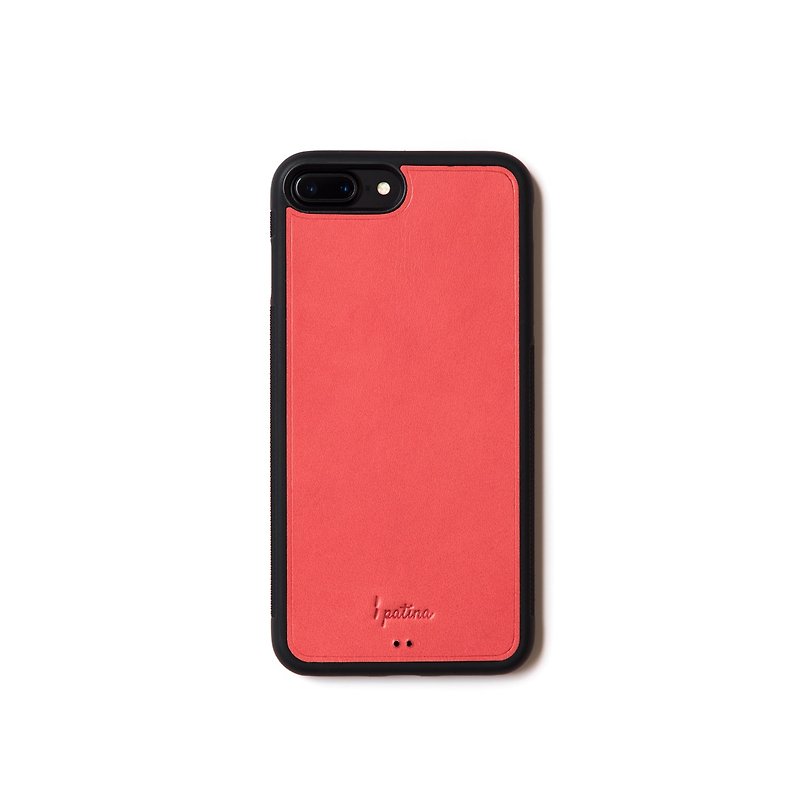 Patina | Leather Handmade iPhone Soft Case - เคส/ซองมือถือ - หนังแท้ สีแดง