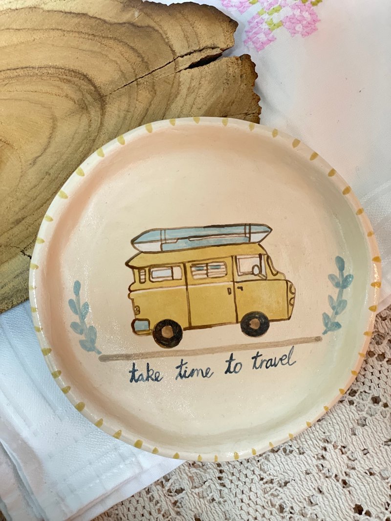 Take time to travel - 擺飾/家飾品 - 陶 黃色
