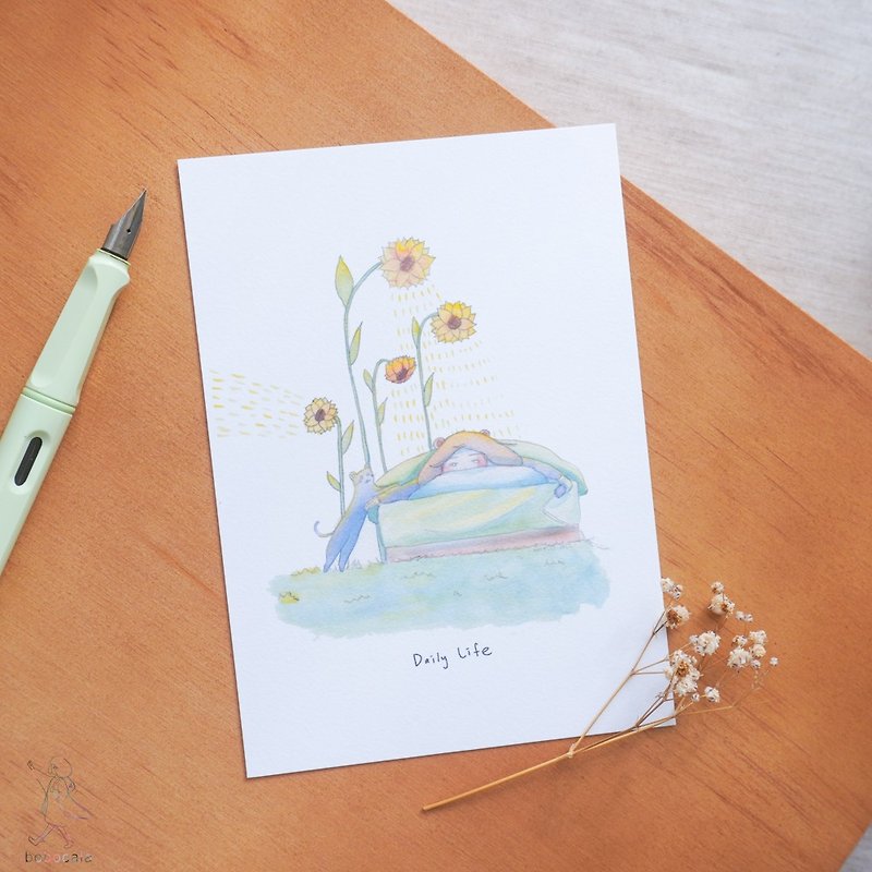 Beautiful Daily Life / Illustrated Watercolor Postcards / 01. Morning - Cards & Postcards - Paper Multicolor