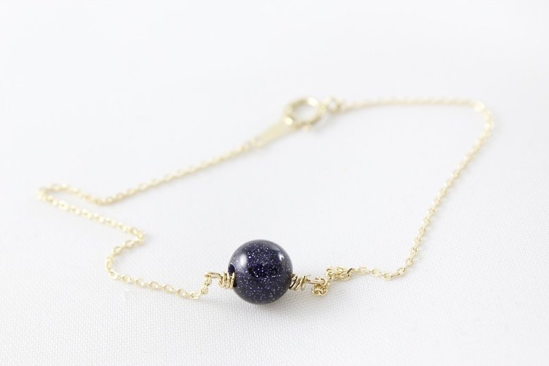 Lucky poly sapphire blue sand Stone bracelet - Bracelets - Gemstone Blue
